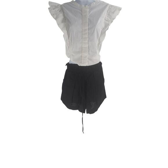 Petal & Pup Chelsey Linen blend shorts women black Size 8 resort wear vacation - Picture 5 of 11